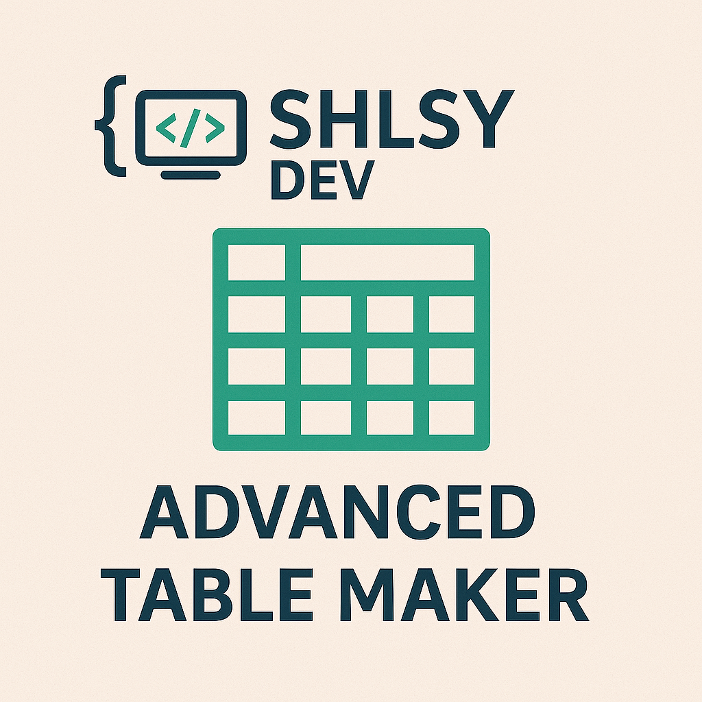 Advanced Table Maker screenshot